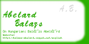 abelard balazs business card